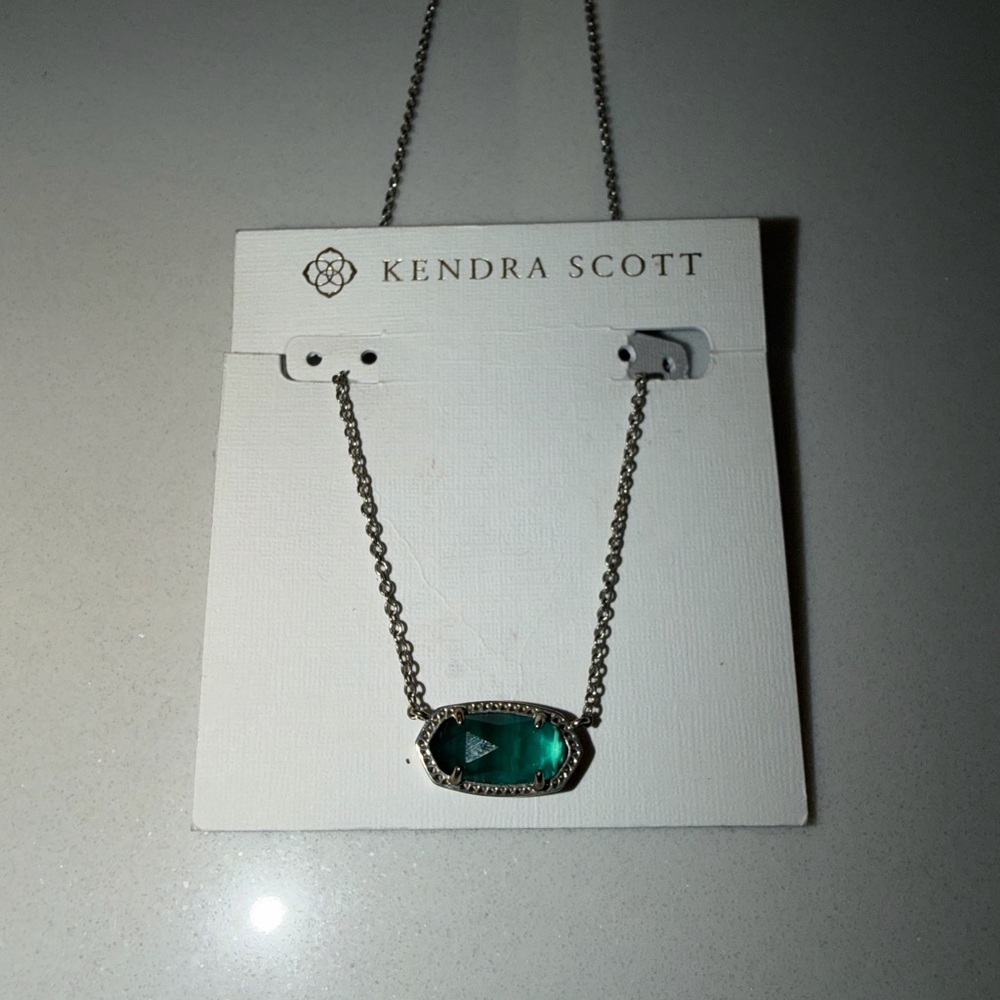 Kendra Scott Emerald Pendant Necklace